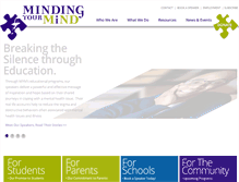 Tablet Screenshot of mindingyourmind.org